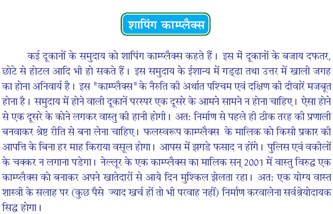 Hindi Vasthu Shopping Complex