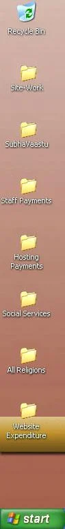 Ordinary Icons on Desktop computer