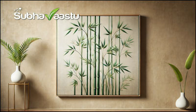 Vastu bamboo wall art for prosperity and positive energy