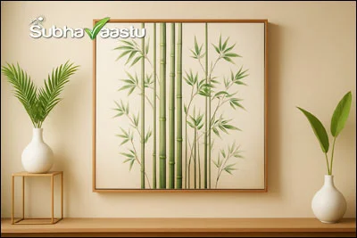 Vastu bamboo wall art for prosperity and positive energy