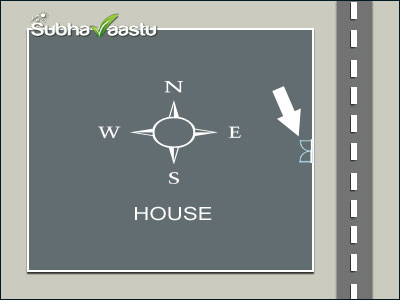 For an east-facing house, in which direction should the main door be?