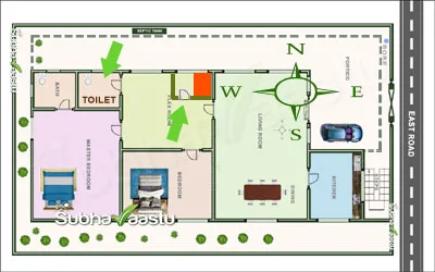 Simple Vastu remedy for toilet opposite puja room