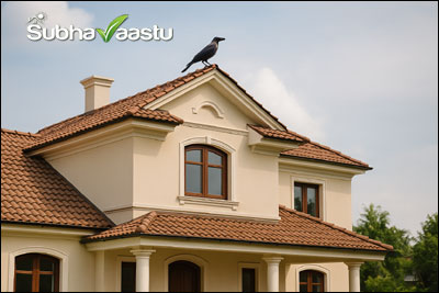 black crows on my house only in the morning