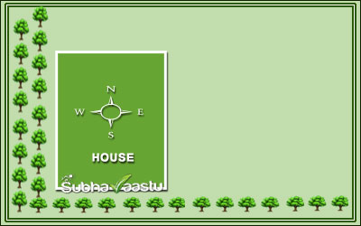Two-layered tree plantation in West direction as per Vastu