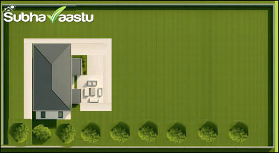 East direction garden Vastu benefits with lawn and greenery