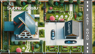 East direction house Car garage effects