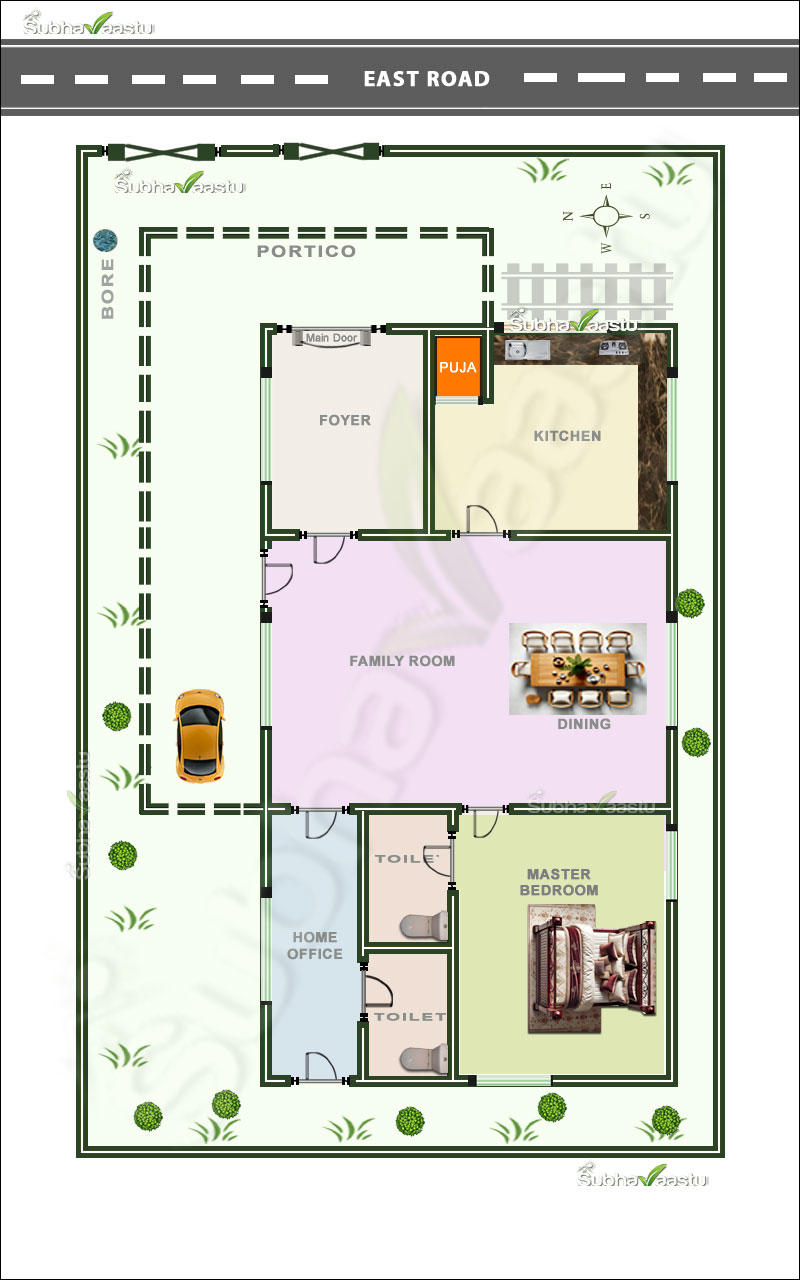 Double bedroom house plans as per vastu - House plans