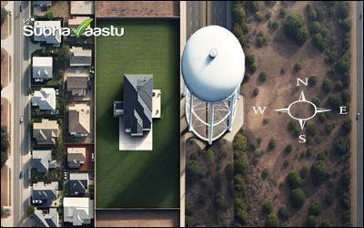 Vastu effects of large water tank on pillars opposite east facing plot
