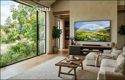 TV placement in living room as per Vastu