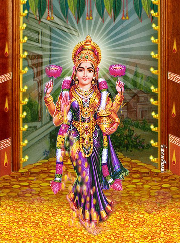 Gruhalakshmi MahaLakshmi Dhanalaxmi Entering Into House