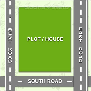 is three roads house is good as per Vastu?