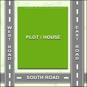 is three roads house is good as per Vastu?