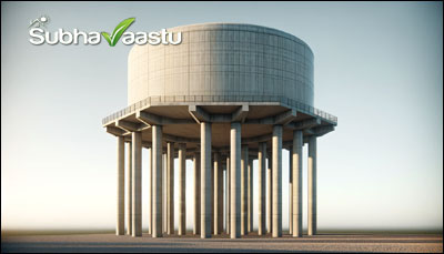 North direction water storage tank