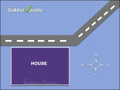 Home with a North road and Northeast road thrust providing positive Vastu benefits