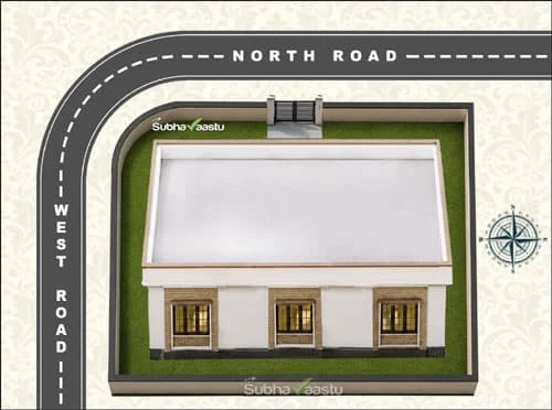 Northwest corner curved house vastu