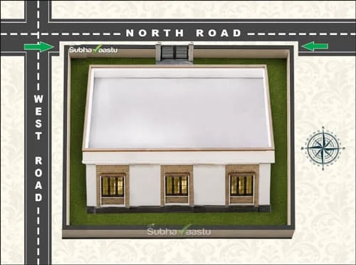 Northwest corner house with north extension