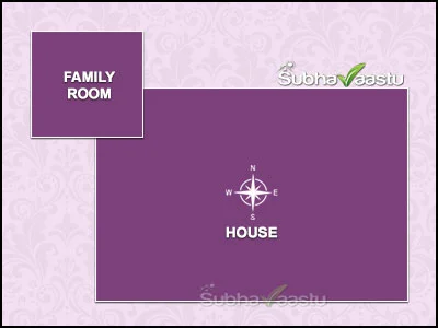 Northwest family room vastu case study with extended layout
