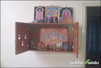 Puja God Idots inside Shelve