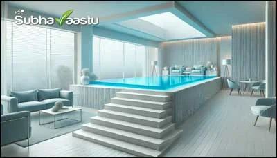 Swimming pool above floor level