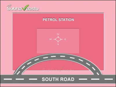 South facing petrol station