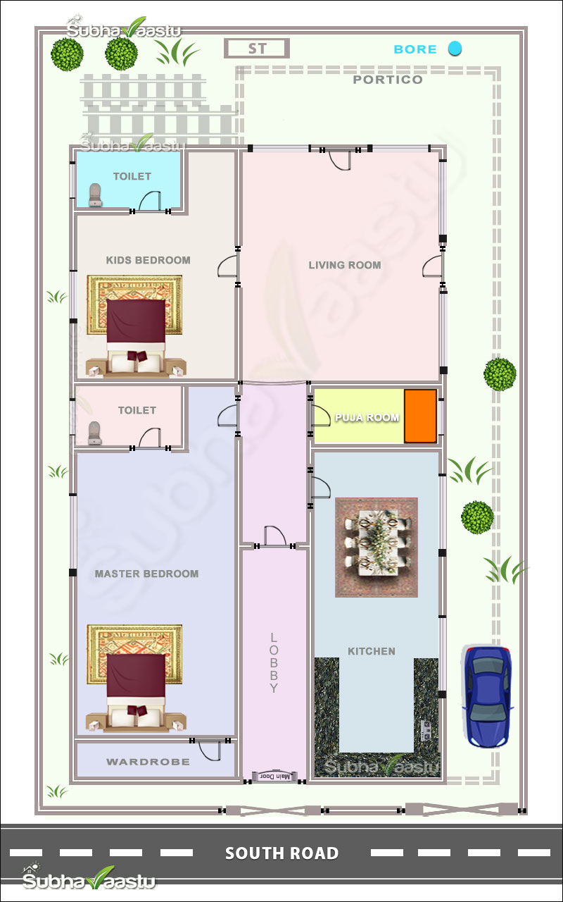 South Facing Home Vastu Plan