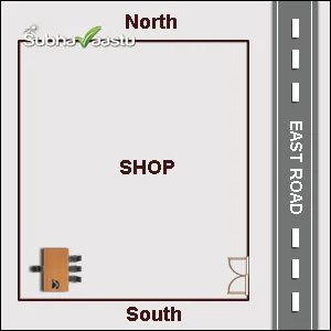 Is Southeast Door is Acceptable for East Facing Shop
