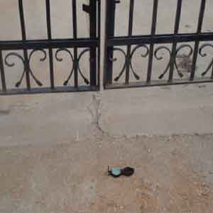 Compass Near at Building Gate