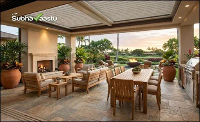 Constructing lanai as per vastu for west facing house