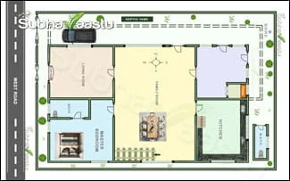 West facing house floor plan as per Vastu