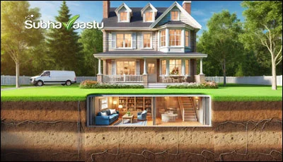 Vastu guidelines for planning a basement or cellar in a West-facing house with proper placement and precautions